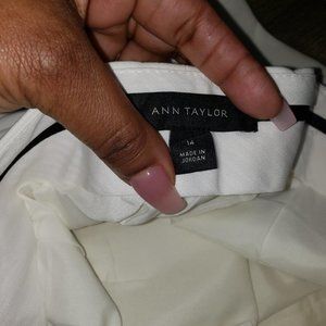 Ann Taylor High Waisted Ankle Pants - Winter White